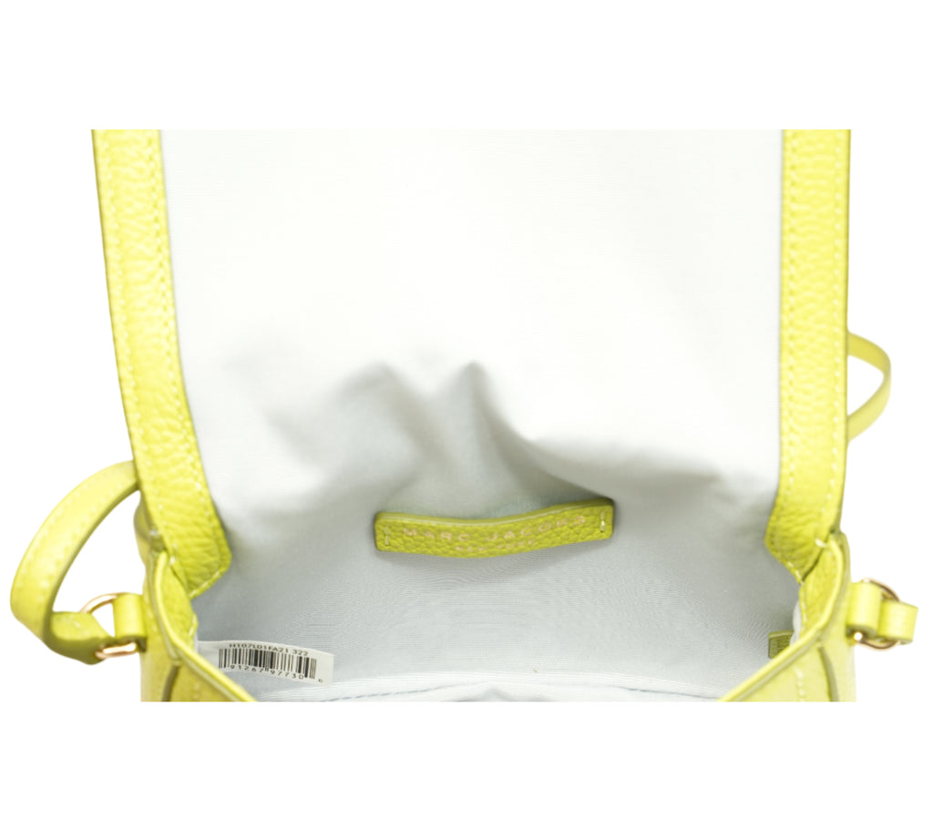 Lime Green Groove Leather Mini Bag
