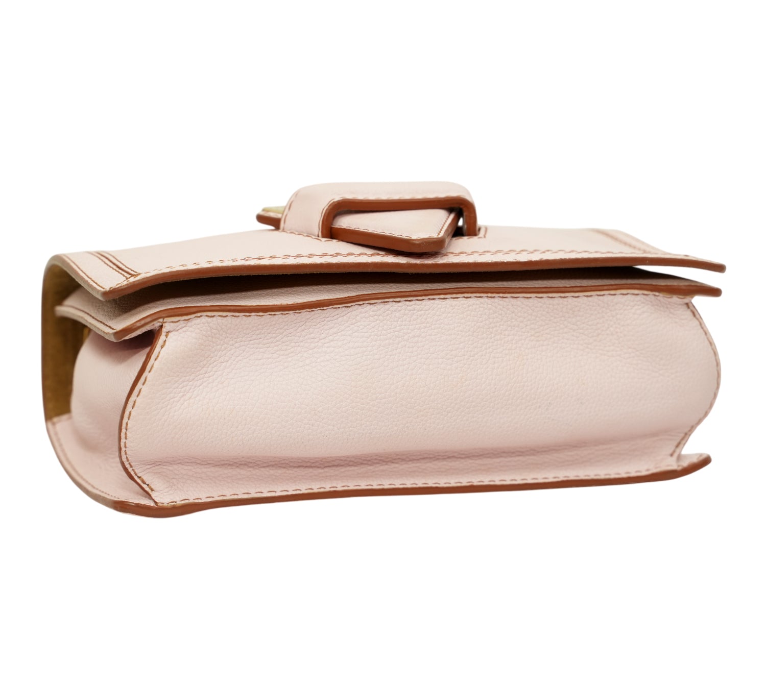 Soft Pink Grained Calfskin Barcelona Shoulder Bag