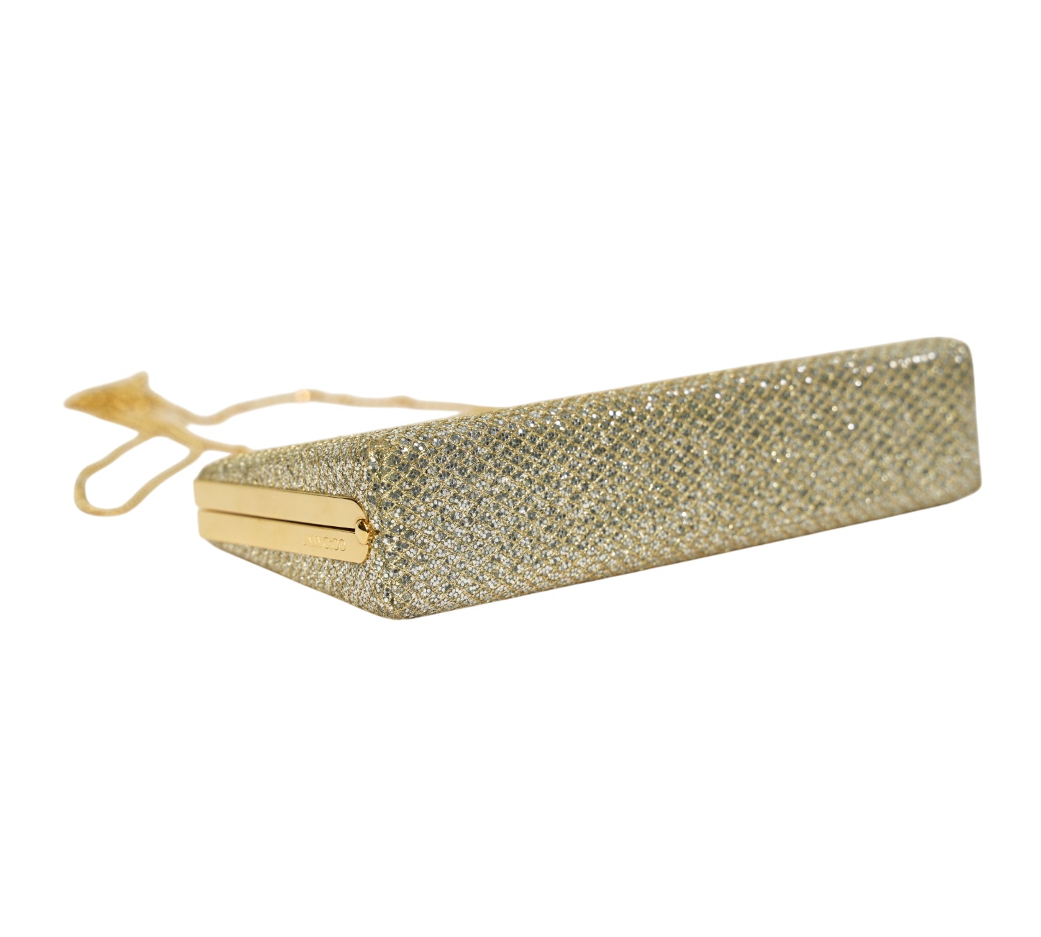 Champagne Celeste Coarse Glitter Clutch