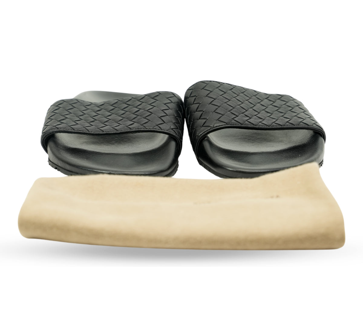 Bottega Veneta  Lake Intrecciato Leather Slides Size 41 - Eur