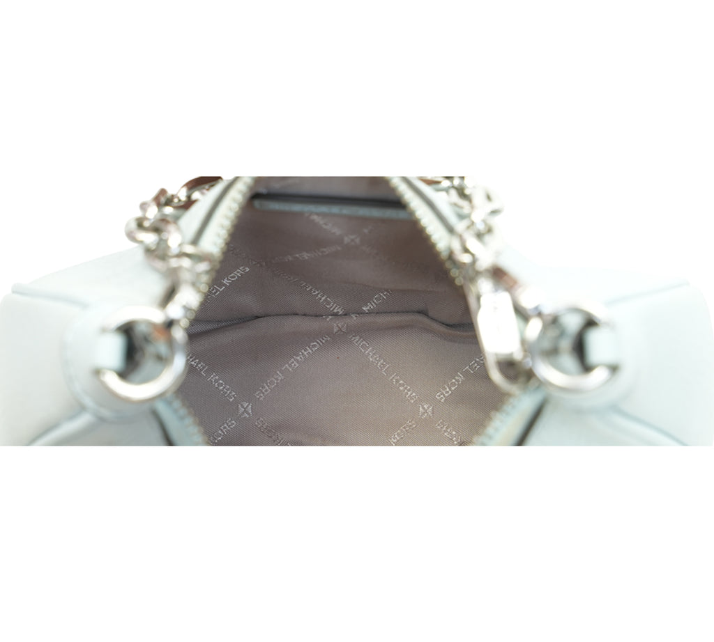 Pale Blue Cora Mini Zip Pouchette