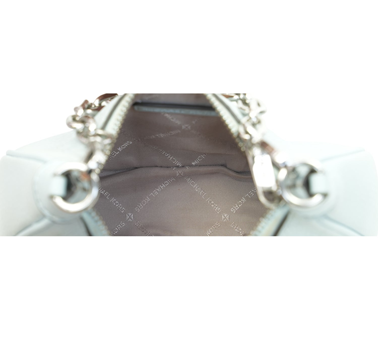 Pale Blue Cora Mini Zip Pouchette
