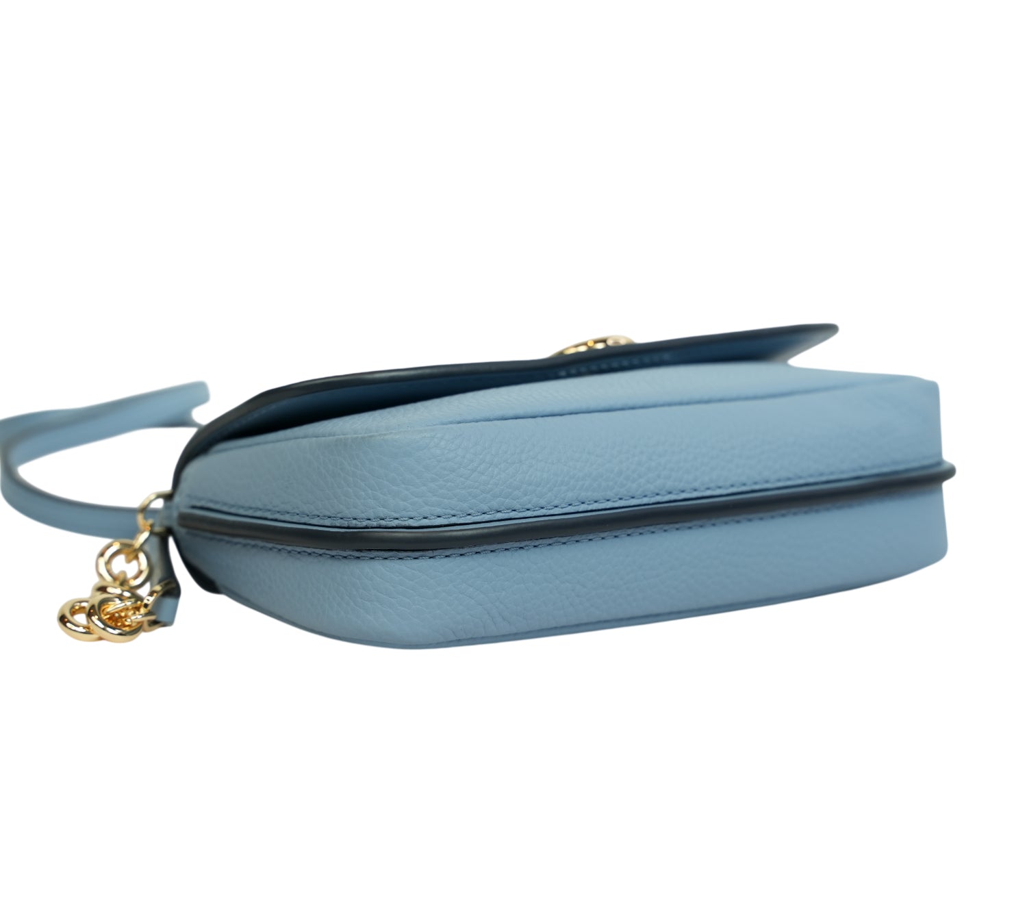 Chambray Nolita Small Pebbled Leather Flap Crossbody Bag