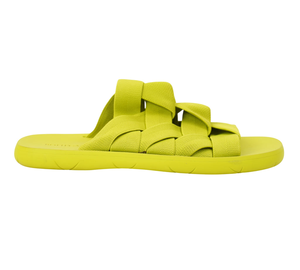 Kiwi Intrecciato Elastic Plat Slides Size 41 - Eur