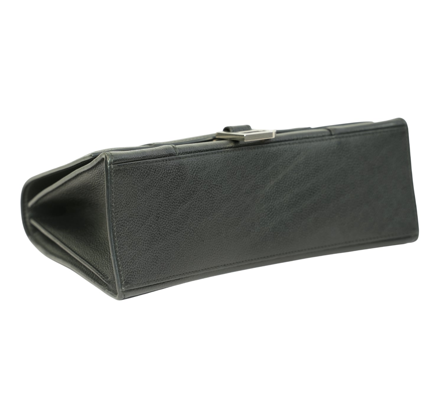 Black Hourglass Top Handle Bag