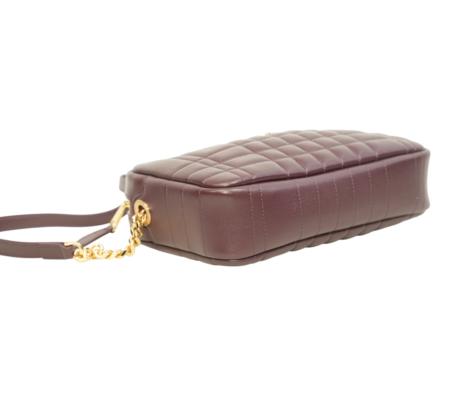 Deep Maroon Lola Quilted Leather Small Camera Bag
