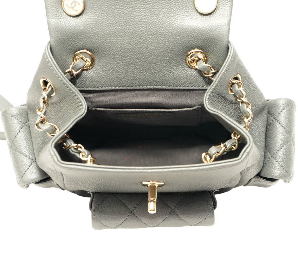 Quilted Caviar Small/Medium Cargo Duma Backpack