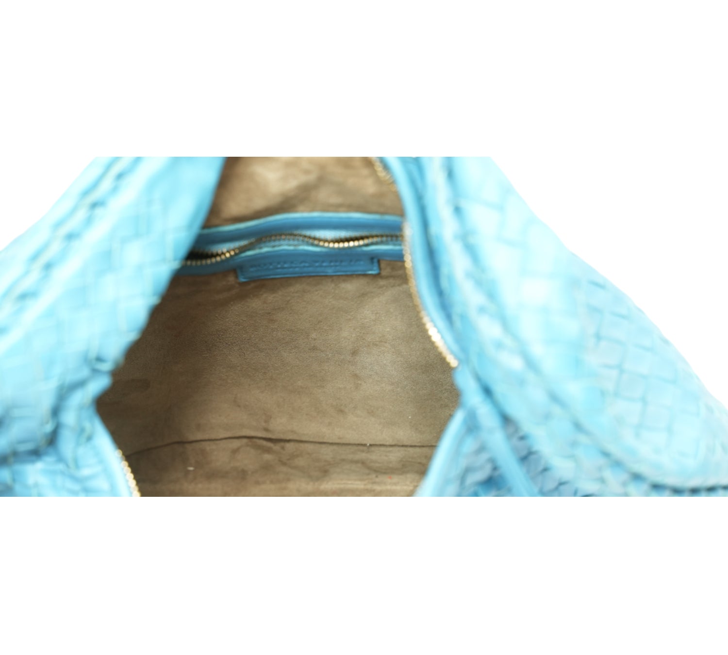 Turquoise Blue Intrecciato Veneta Hobo Bag