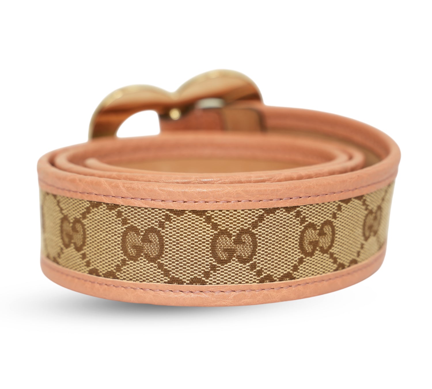 GG Canvas Lovely Heart Buckle Belt Size - 80 Cm