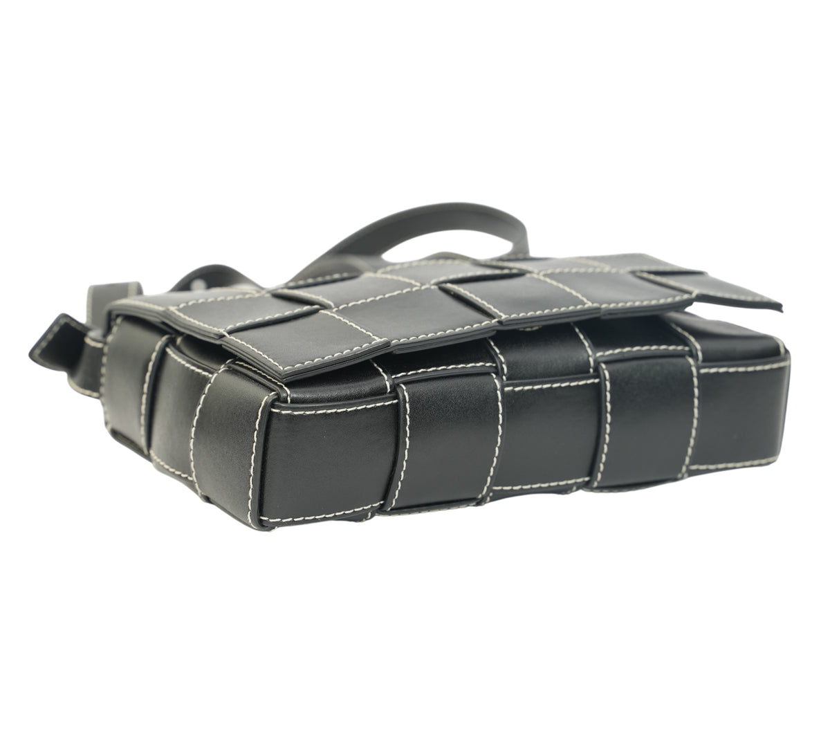 Bottega Veneta  Black Cassette Crossbody Bag