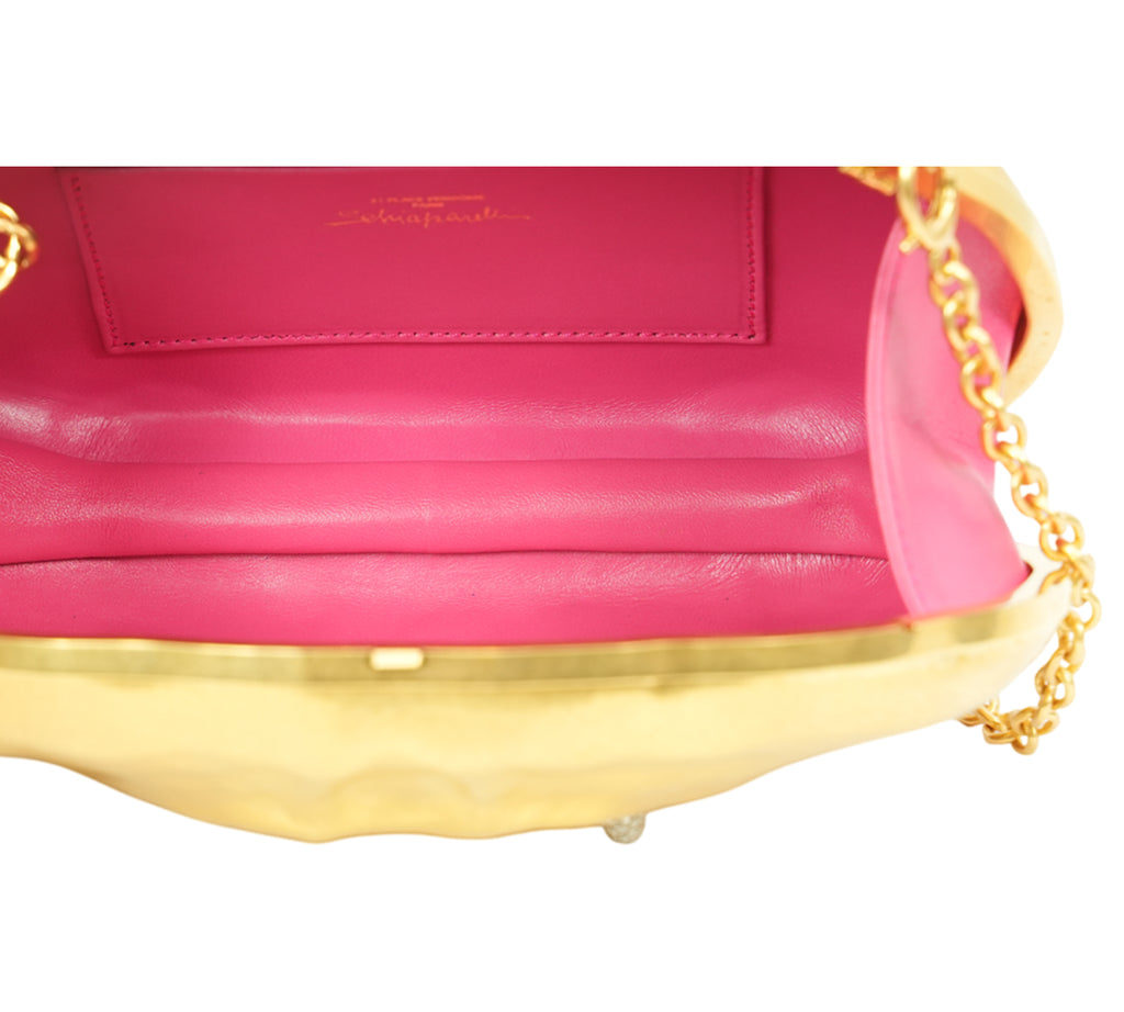 Golden Pierced Lips Bijoux Clutch