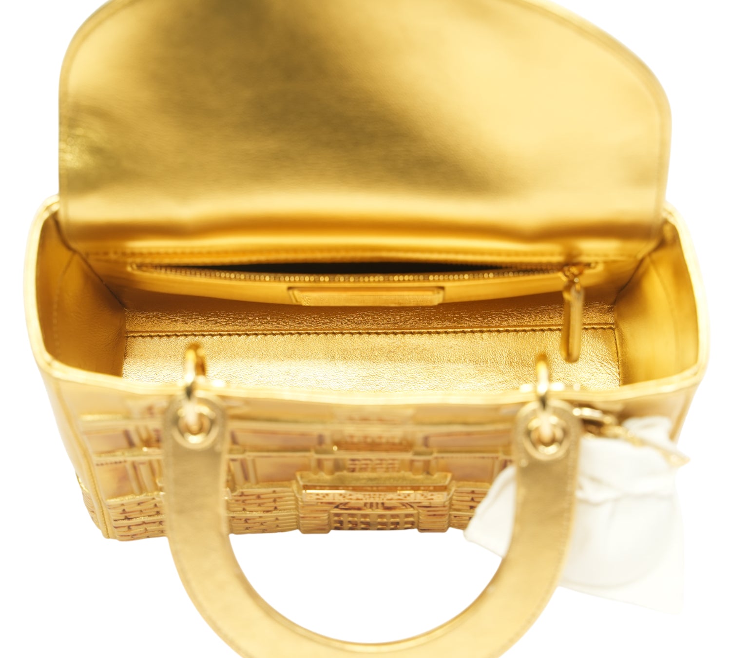 Gold Lady Dior Art Limited Edition Penny Slinger Bag
