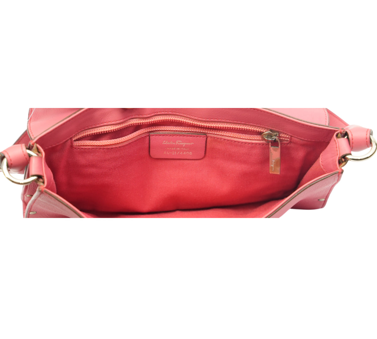 Salvatore Ferragamo Pink Leather Shoulder Bag
