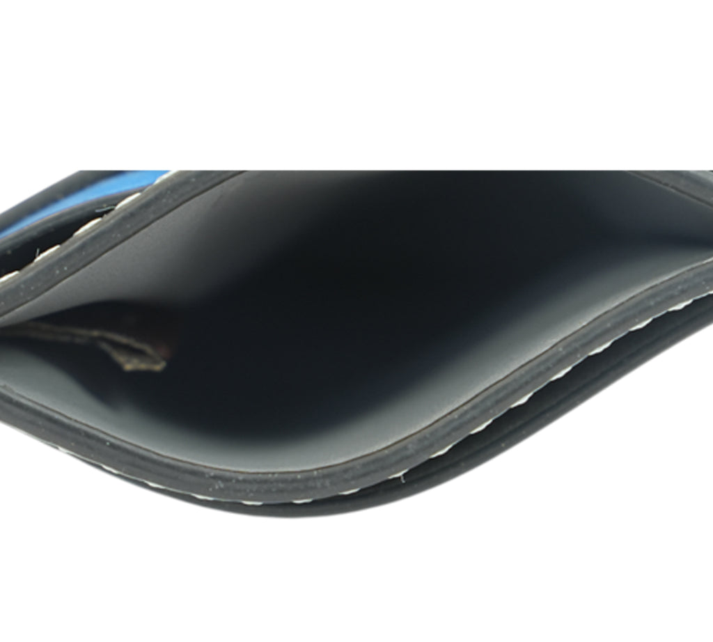 Charcoal / Blue Multi Card Case With Money Clip