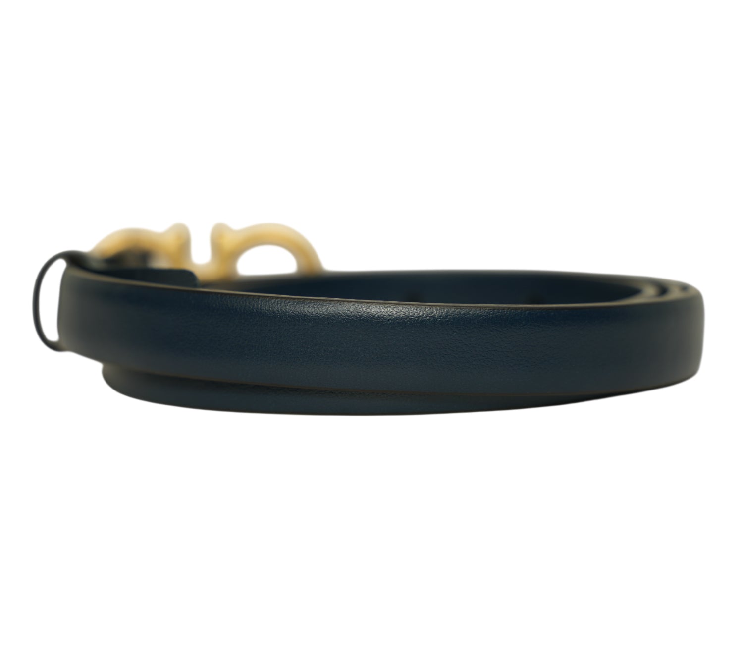 Navy Blue Reversible & Adjustable Gancini Belt Size - 85 Cm