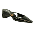 Black Medusa '95 Patent Leather Slingback Pump Size 40 - Eur