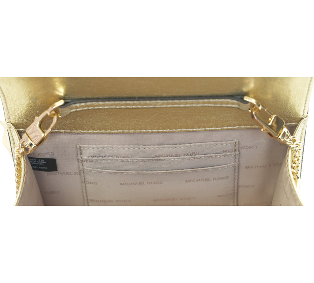 Gold Barbara Medium Envelope Clutch Bag