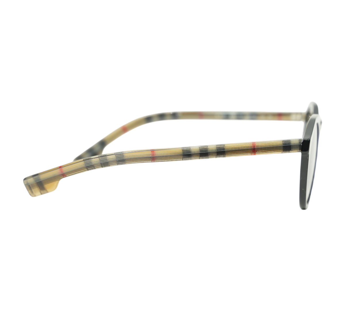 Burberry  Black House Check Round Sunglasses