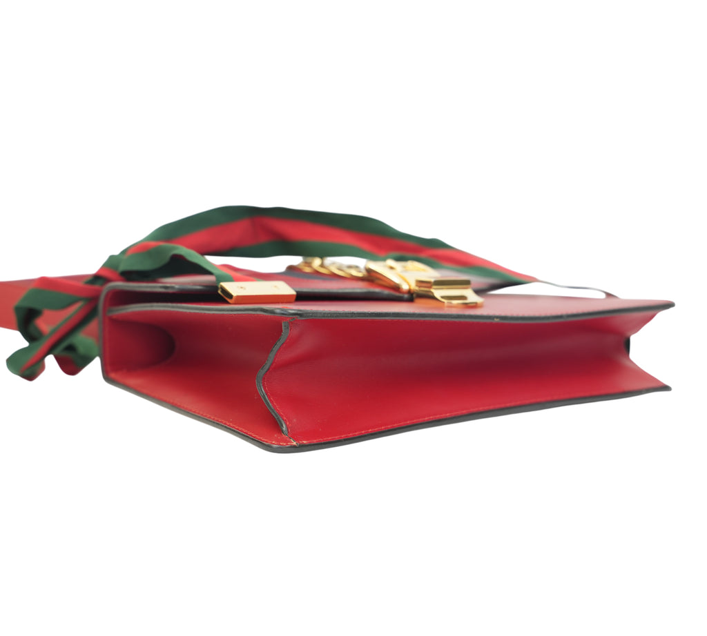 Red Sylvie Leather Shoulder Bag