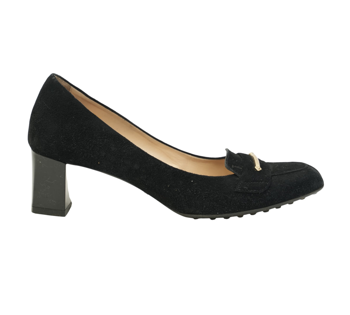 Tods  Black Suede Loafer Pumps Size 35 - Eur