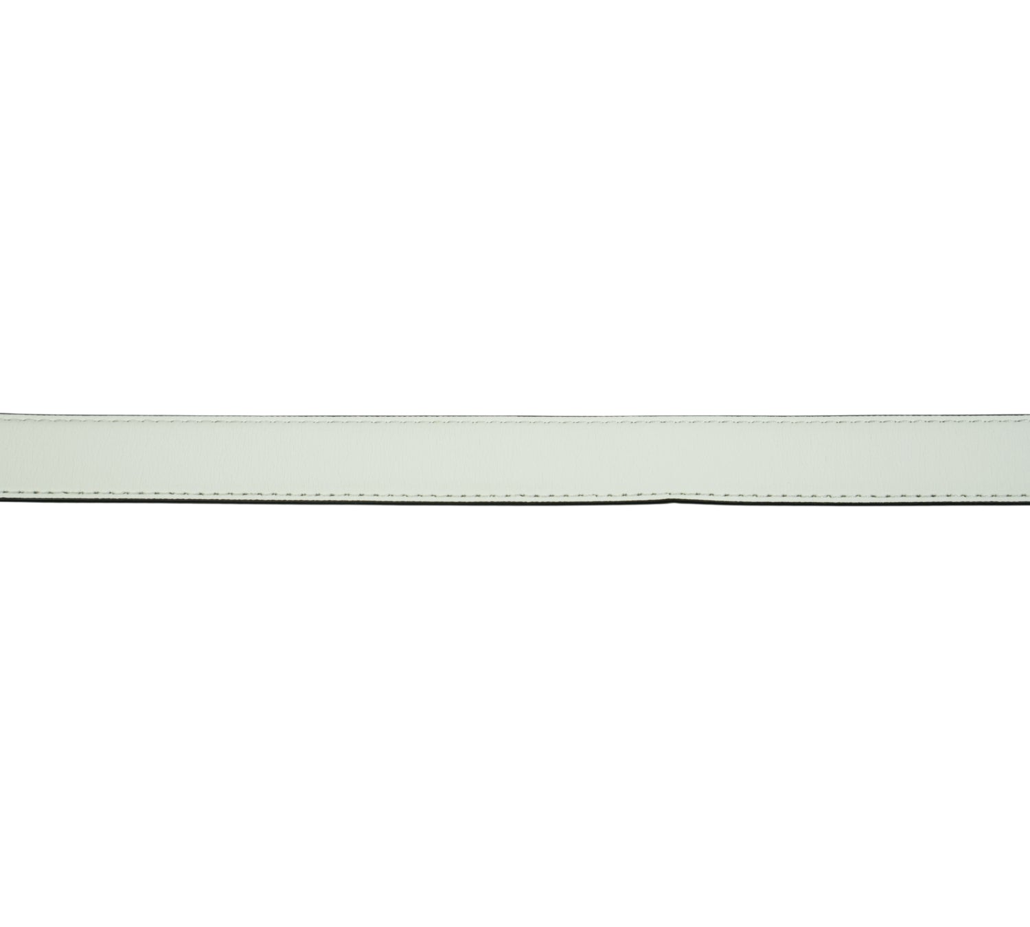 White K/Block Leather Belt Size - 85 Cm