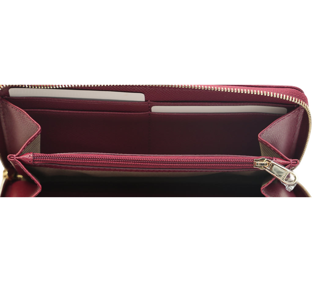 Cherry Red Babylon Zip Around Wallet