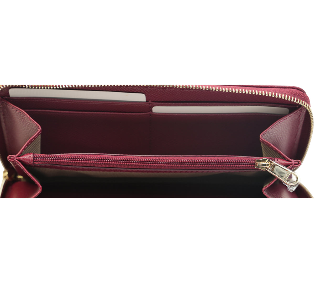 Furla   Cherry Red Babylon Zip Around Wallet