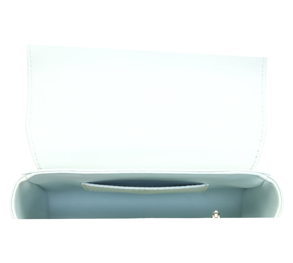 Pale White Twist PM Gourmette Strass Bag