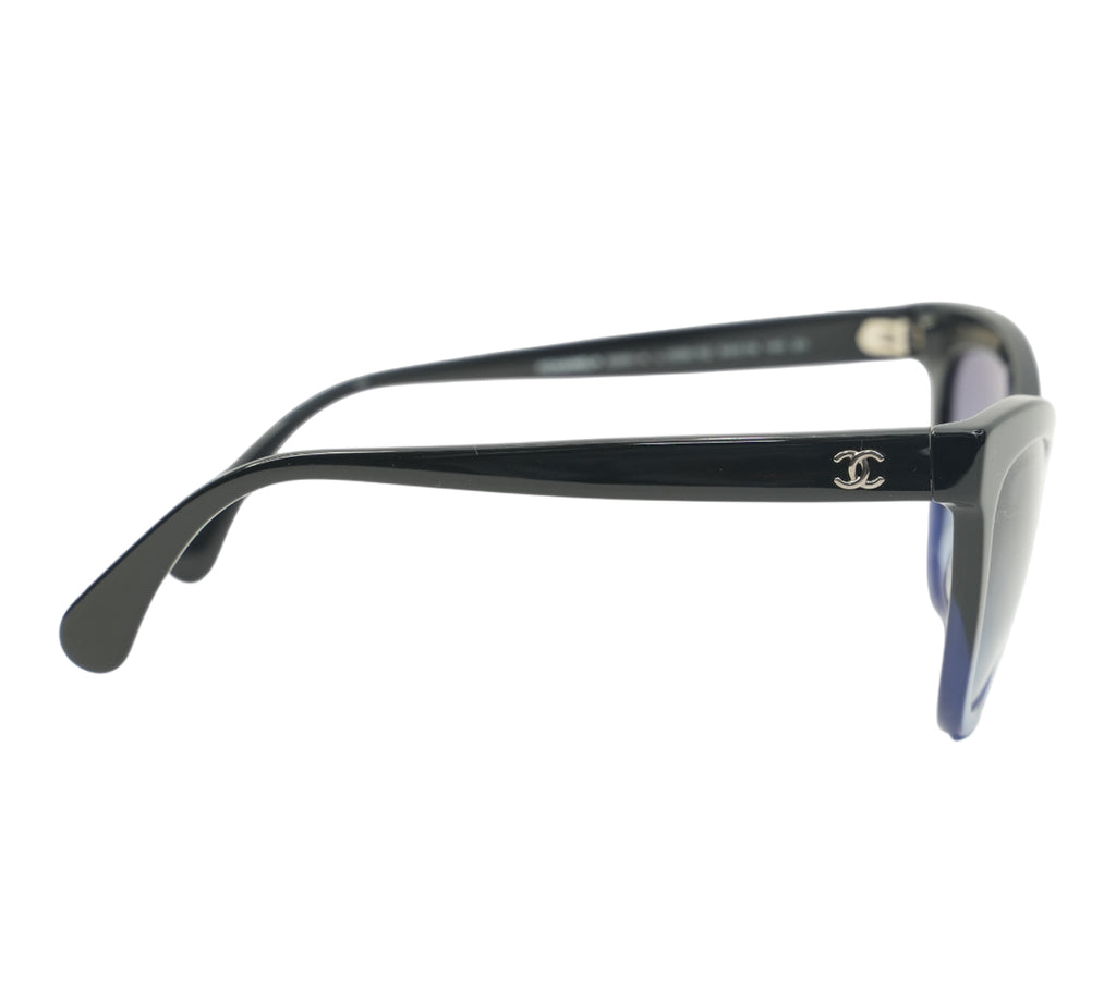 Black/Blue Gradient Cat Eye Sunglasses