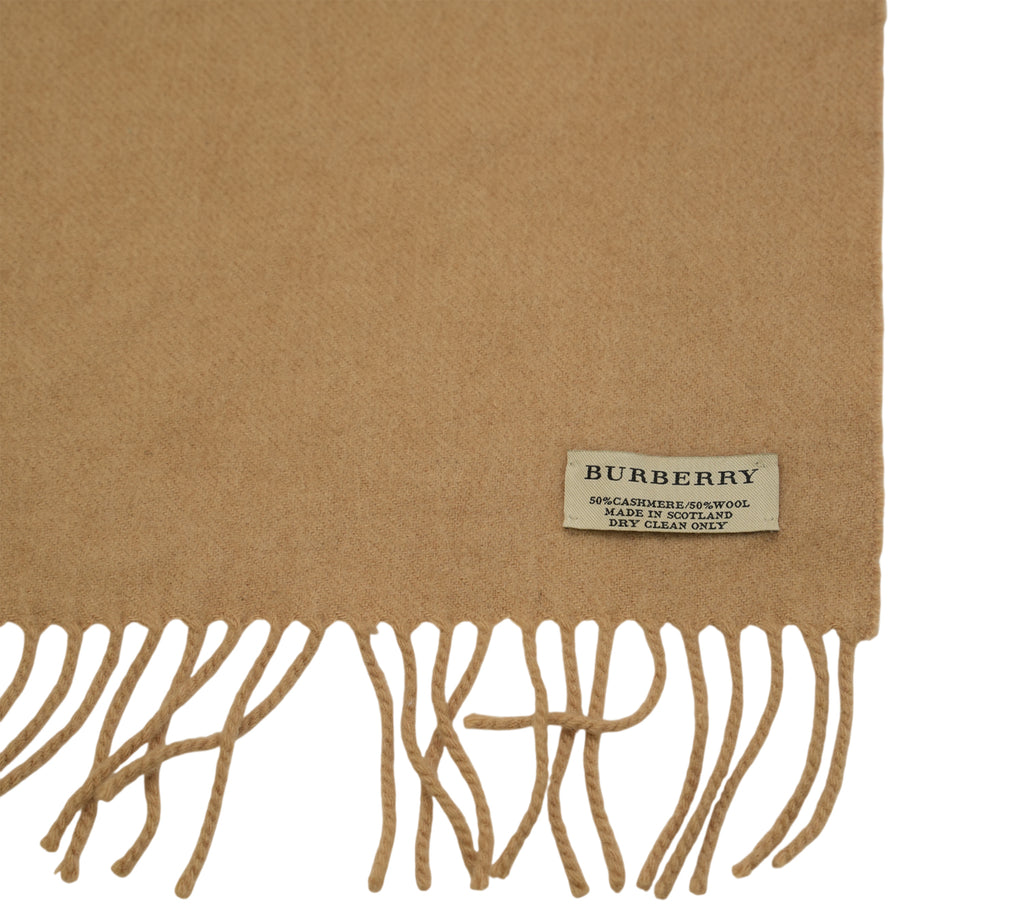 Solid Cashmere Fringed Scarf