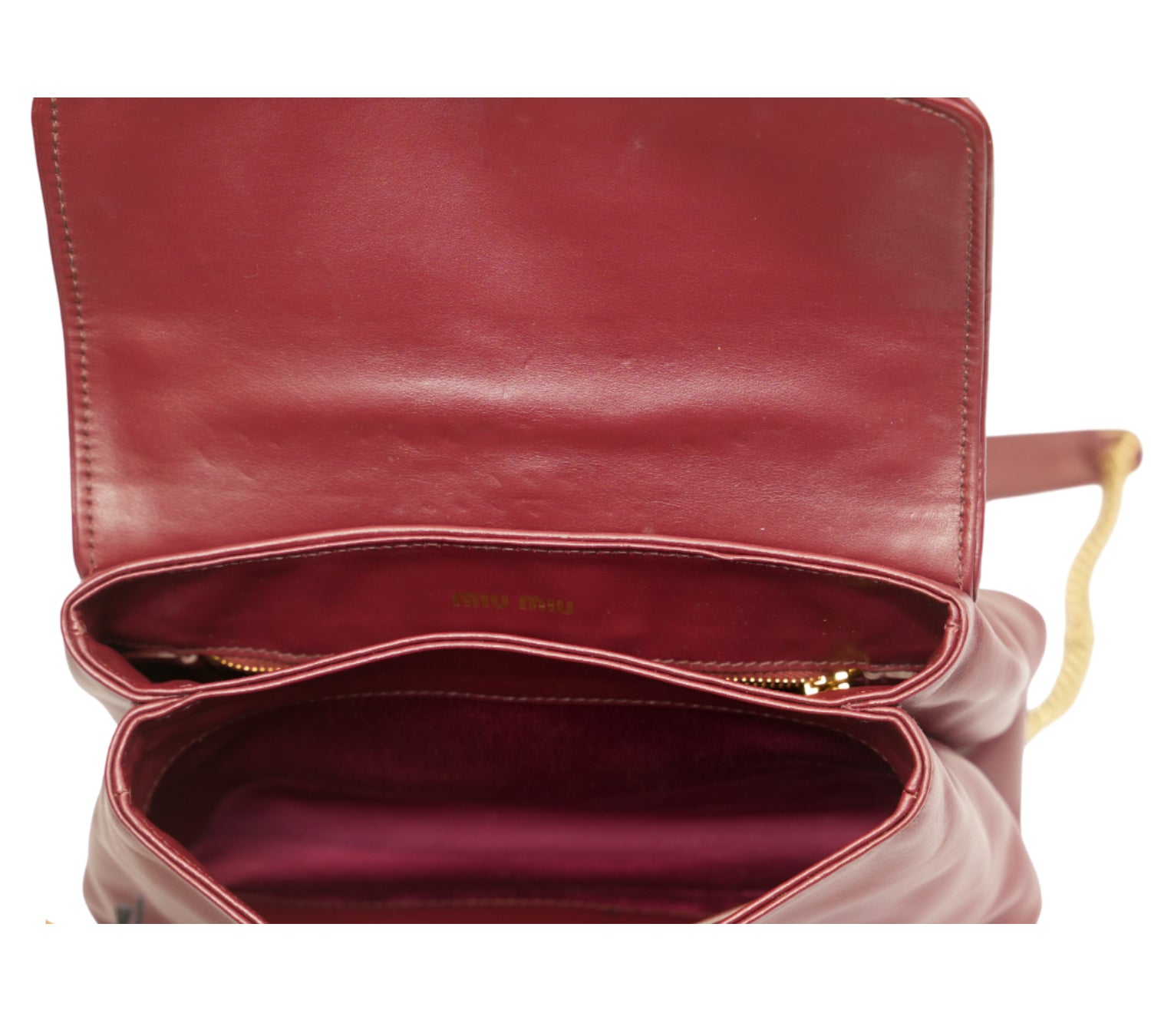 Burgundy Crystal-Embellished Matelassé Shoulder Bag