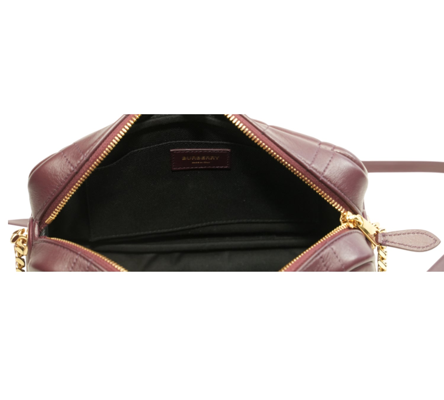 Deep Maroon Lola Quilted Leather Small Camera Bag
