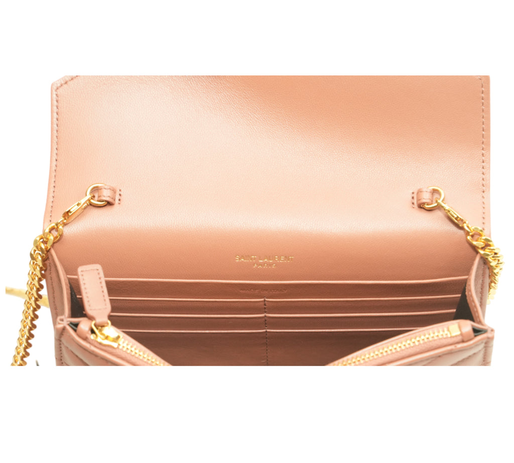 Dusty Rose Pink  Classic Cassandre Chain Wallet
