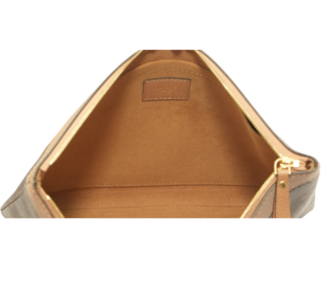 Camel Hue Monogram Canvas Daily Pouch