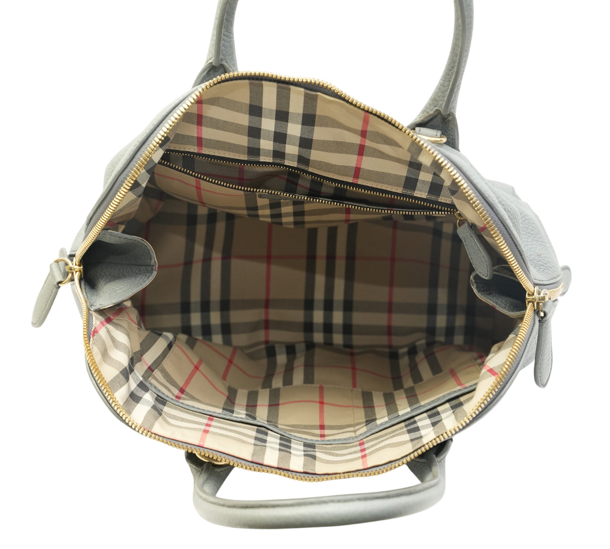 Burberry  Storm Grey Greenwood Bowling Bag