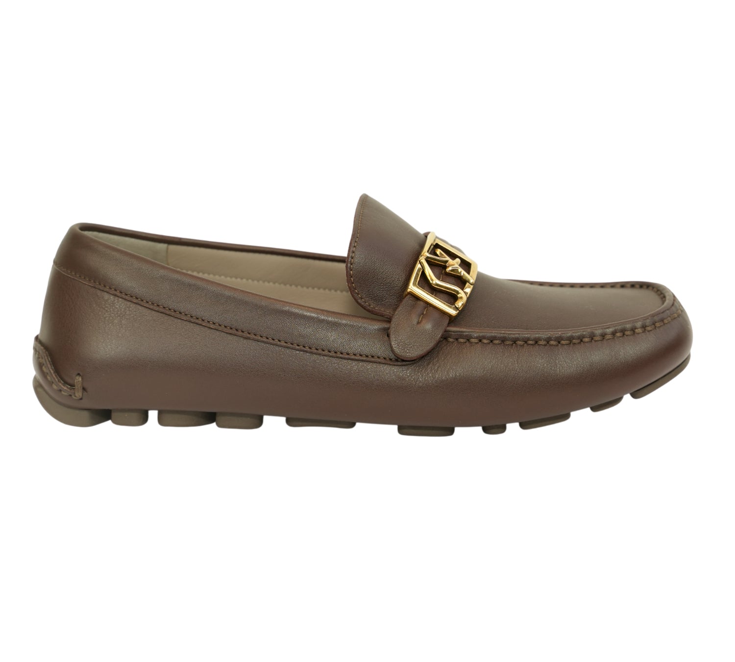 Brown Nevada Leather Driver Loafers Size - 7 US