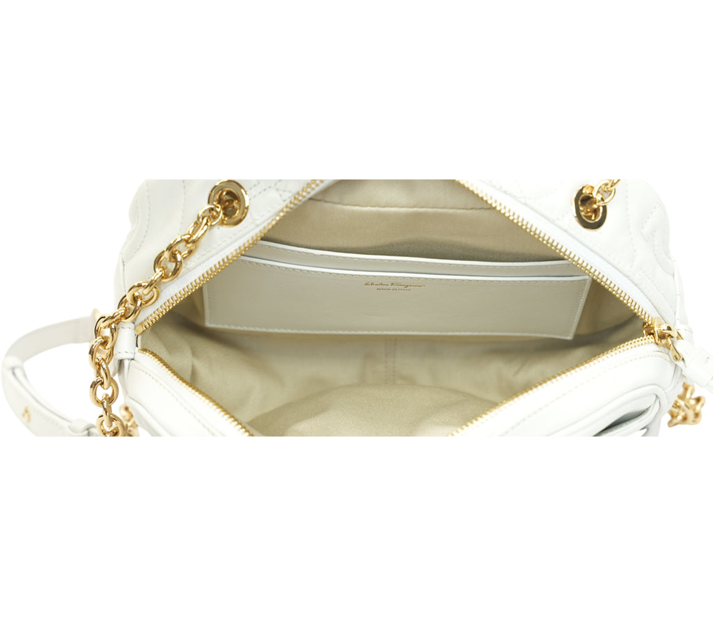 Gancini Quilted Leather Camera Bag