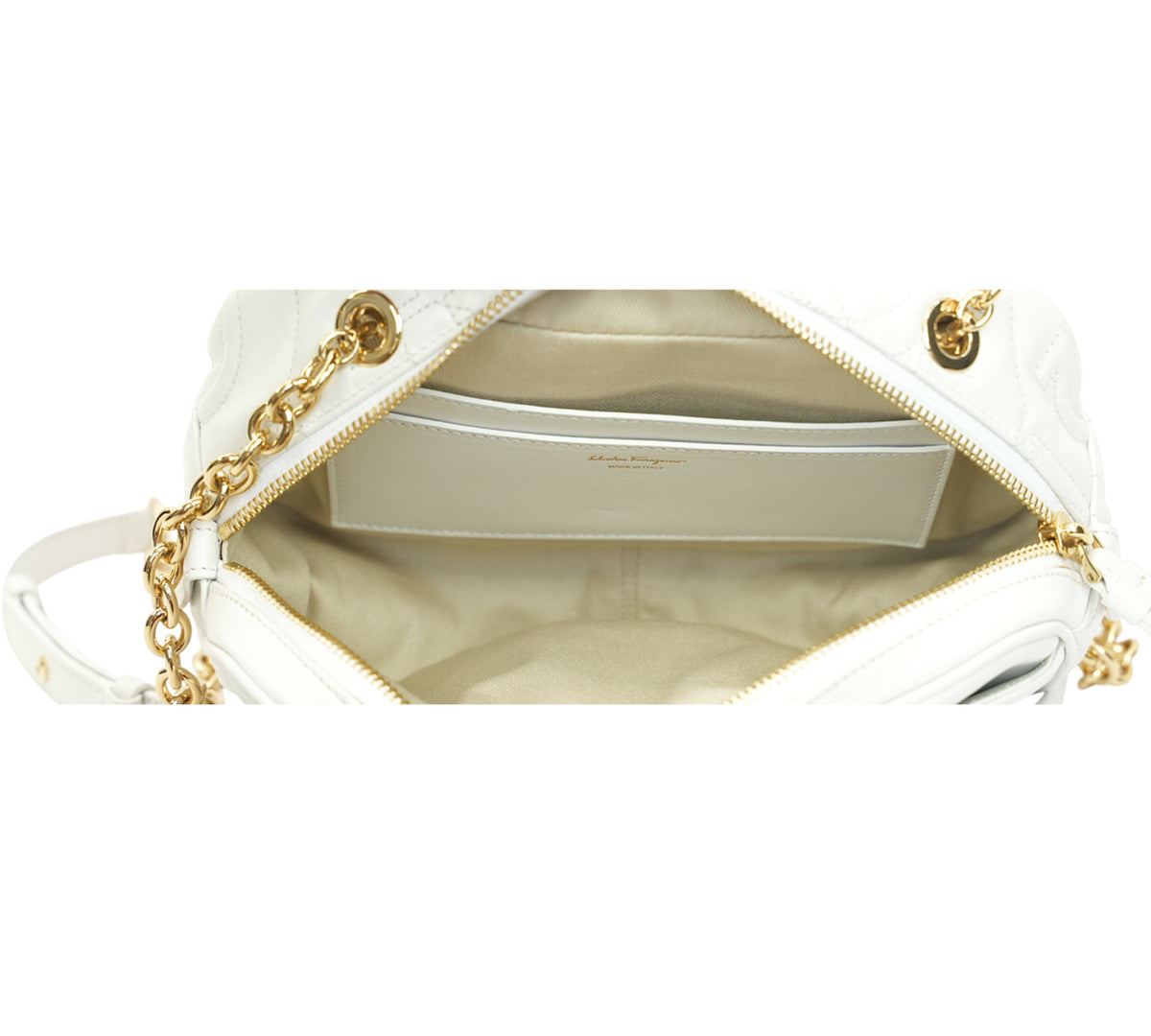 Salvatore Ferragamo Gancini Quilted Leather Camera Bag