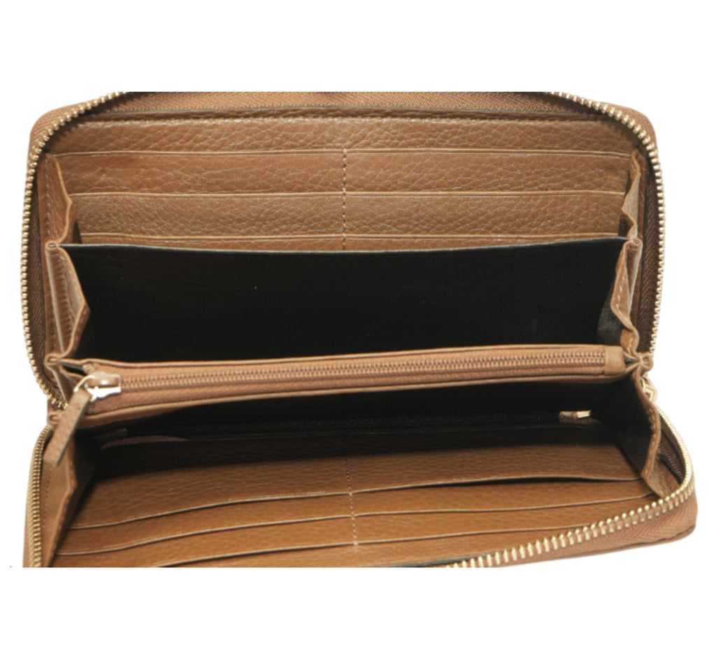 Flora Infinity Print Bamboo Tassel Zip Around Wallet
