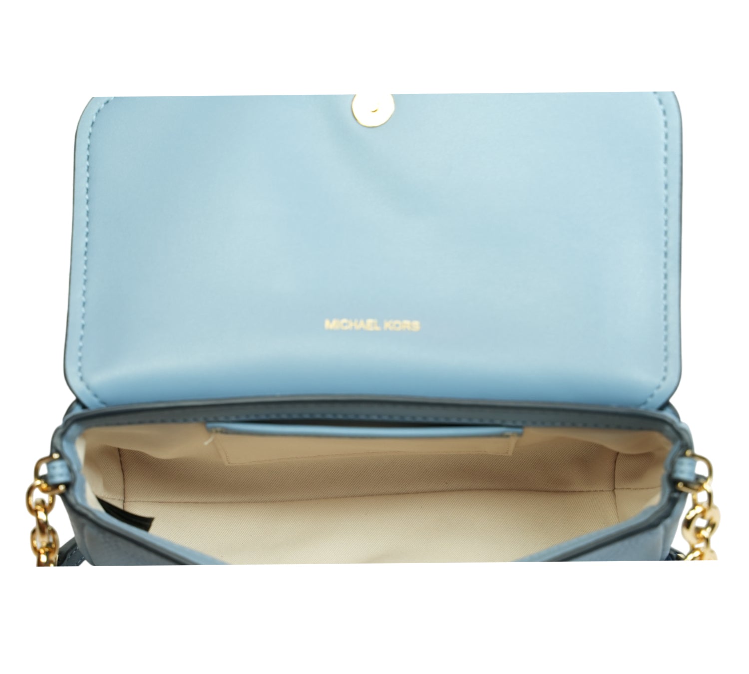 Chambray Nolita Small Pebbled Leather Flap Crossbody Bag