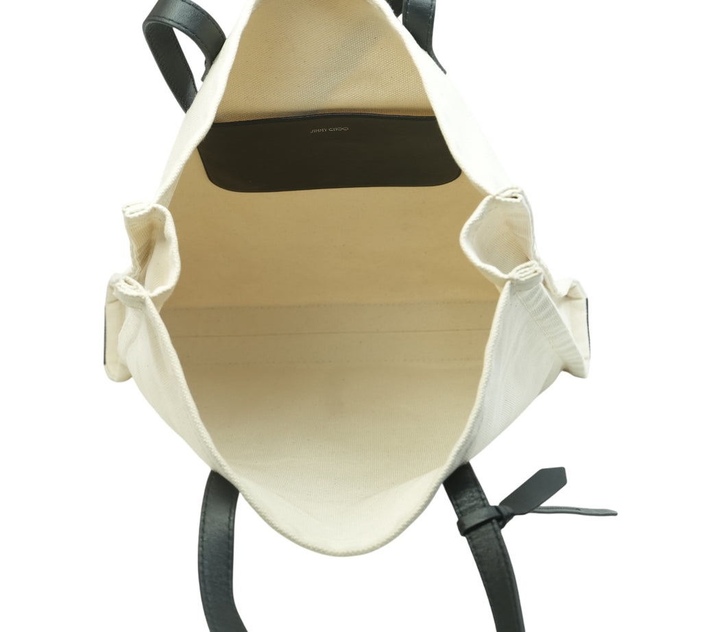 Ivory/Natural Cotton Canvas Tote Bag
