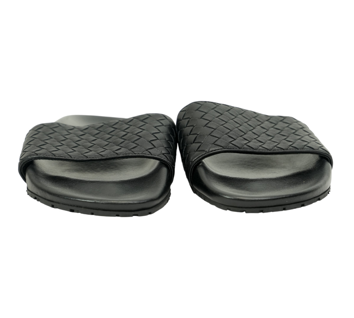 Bottega Veneta  Lake Intrecciato Leather Slides Size 41 - Eur