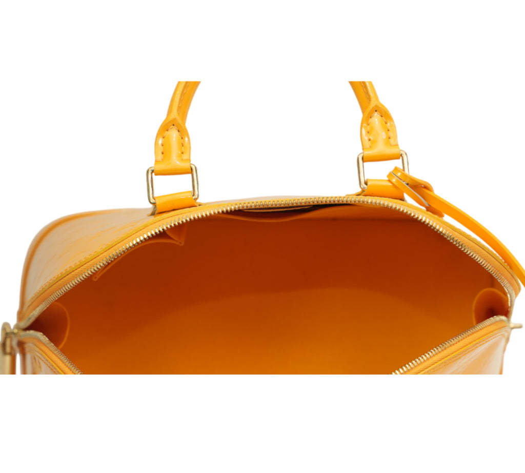 Giallo Monogram Vernis Alma PM Bag