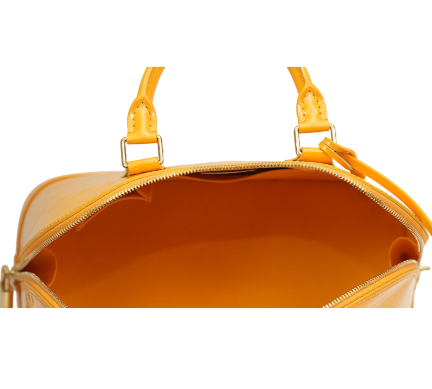  Louis Vuitton Giallo Monogram Vernis Alma PM Bag