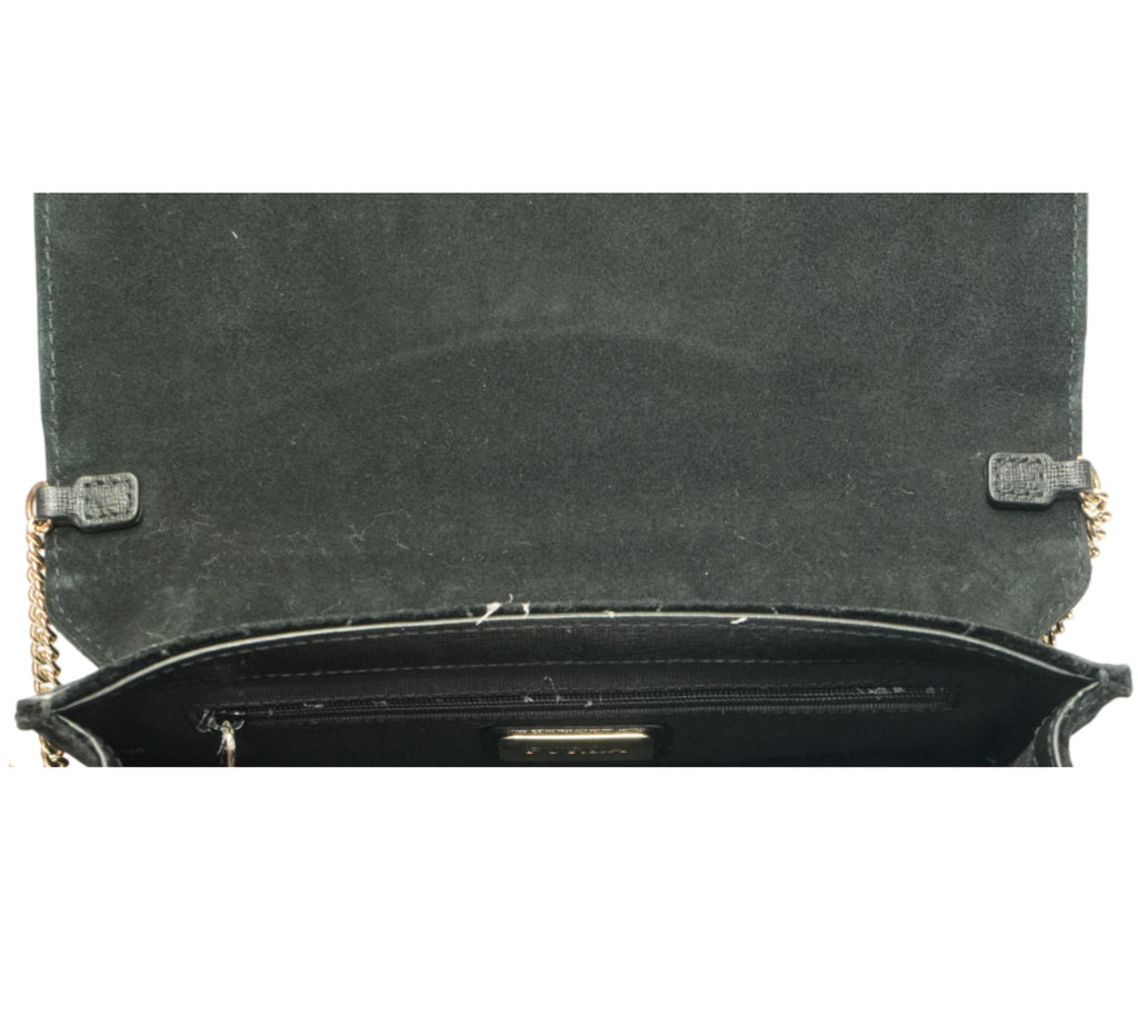 Bella Chevron-Quilted Velvet Shoulder Bag