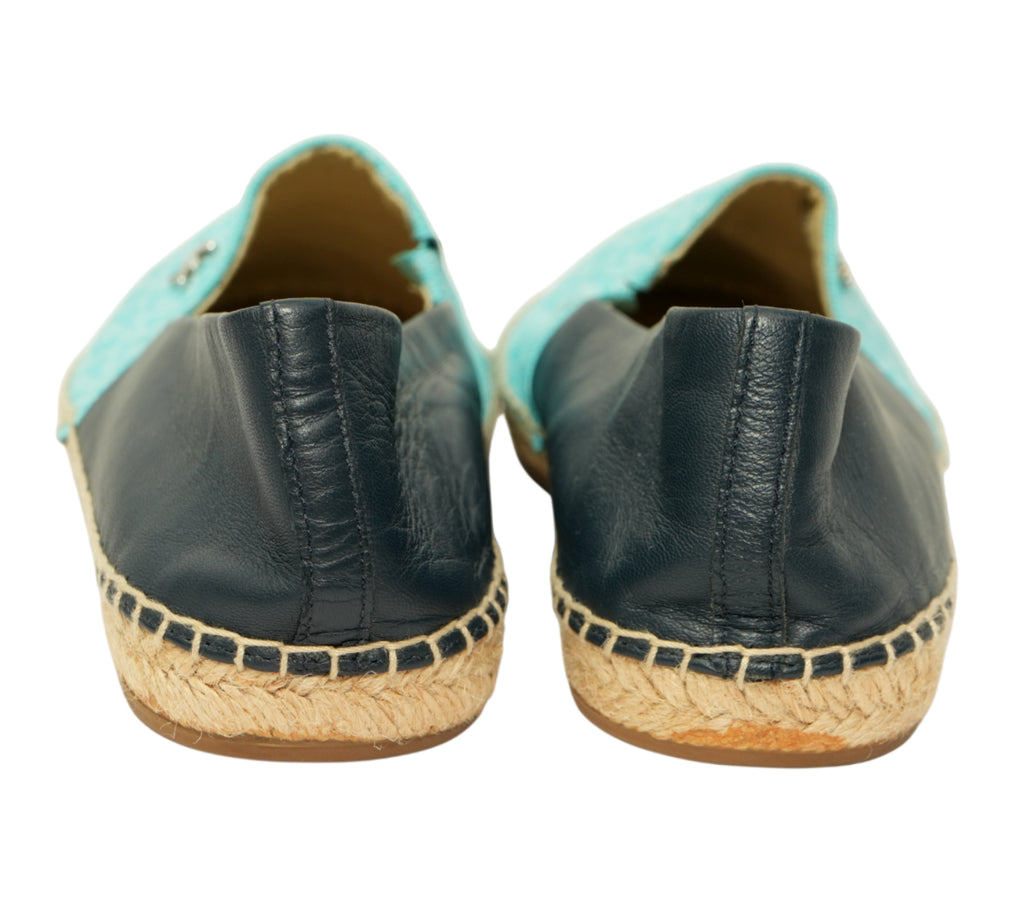 Kendrick Logo & Leather Slip-On Espadrille Size 37.5 - Eur