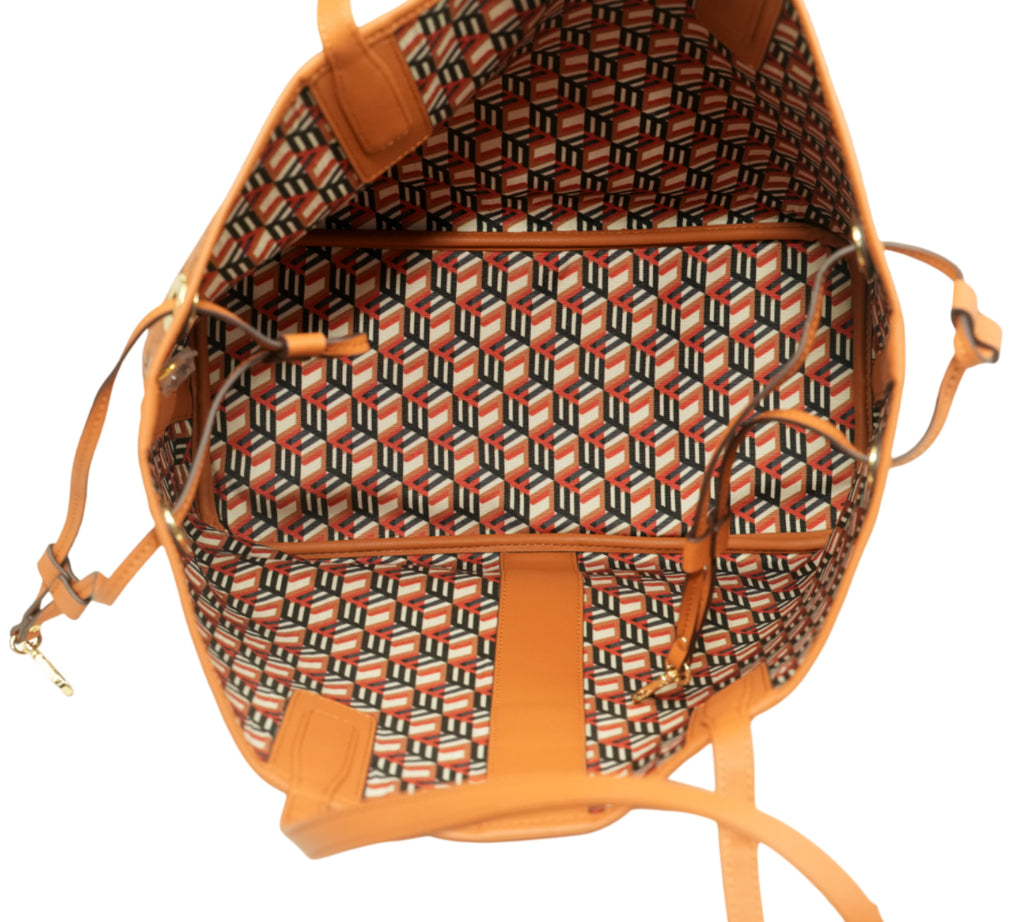 Cognac Liz Reversible Shopper / Tote Bag