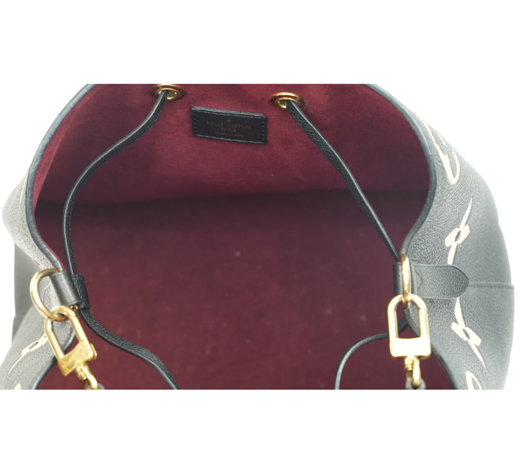 NéoNoé MM Bicolor Monogram Empreinte Leather Bag