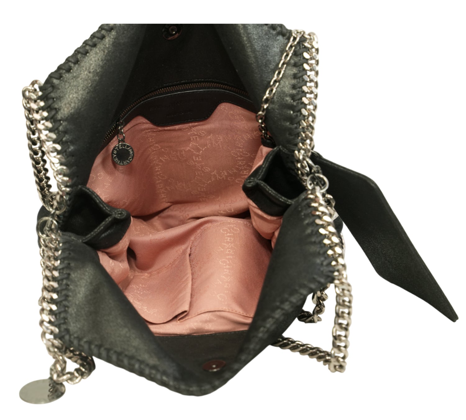 Black Falabella Fold-Over Tote Bag