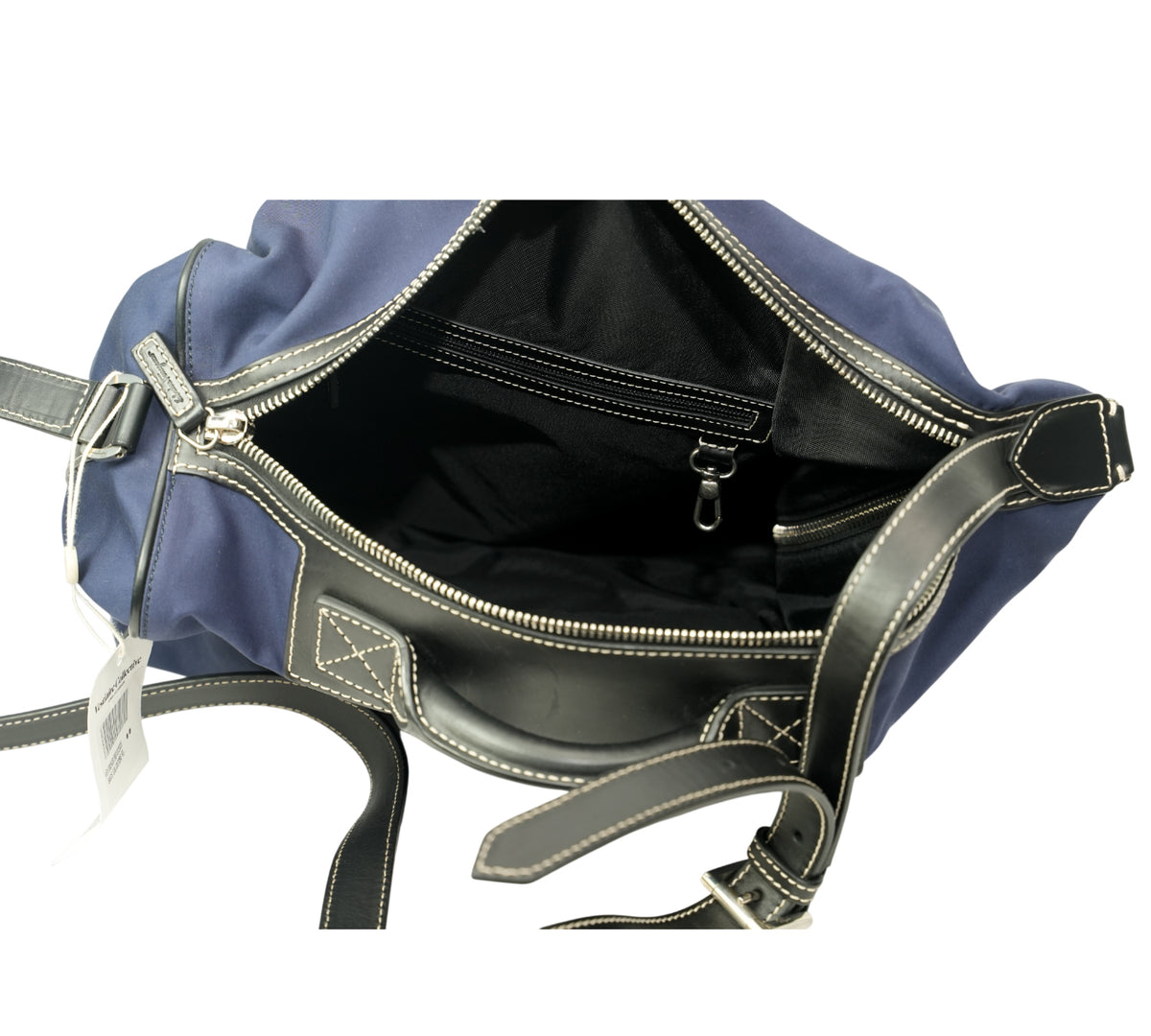 Salvatore Ferragamo Navy Blue Mika Nylon Tote Bag